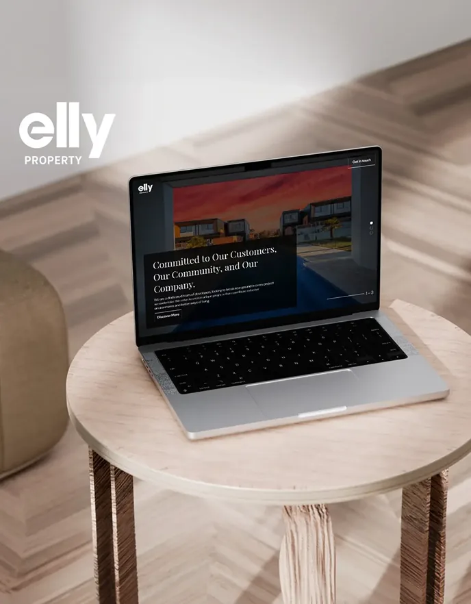 Website design on laptop
