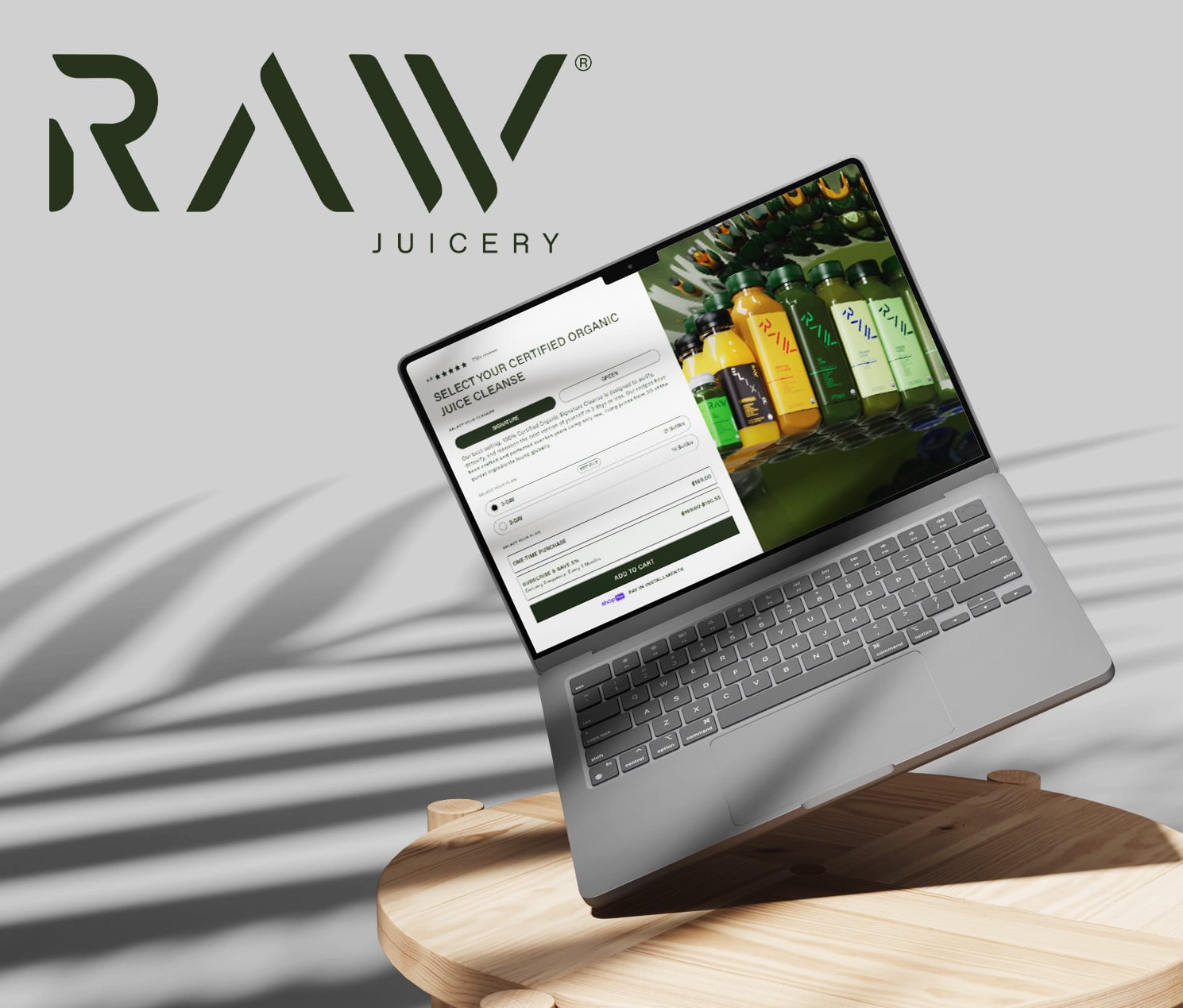 Raw Juicery - UI/UX design thumbnail